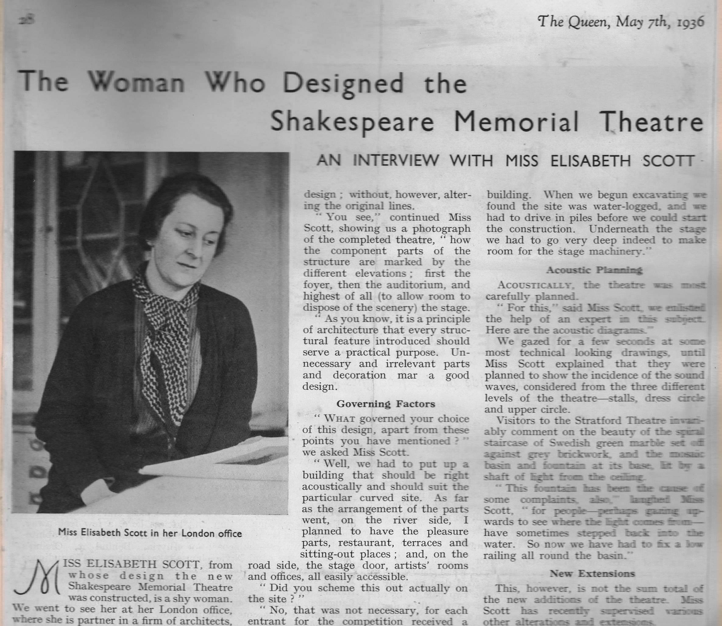 Elizabeth Muscott Campaign to honour Elisabeth Scott an award-winning architect forgotten ...
